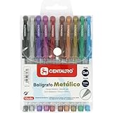 Centauro - 10er-Pack Gelstifte in Metallic-Farben, mittlere Strichstärke,...