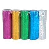 Boland 42029 - Holografische Metallic Luftschlangen, 5 Rollen mit je 18...