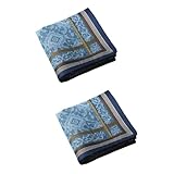 NIYANGLE 2 Stück Baumwoll-einstecktuch mit Feiner Stickerei Sanft und...
