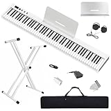 【Keyboard Piano Set mit Ständer】Longeye 88 Tasten E-Piano,...