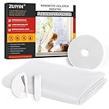 ZUIYIN Fliegengitter für Fenster (1 Stück | 130 x 150 cm | weiß)...