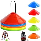 tallkeey 50 Stück Markierungshütchen, Fussball Hütchen Mit Ständer,...