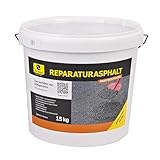 Reparaturasphalt 15kg | Kaltasphalt gebrauchsfertig | Asphalt zum...
