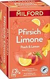 MILFORD Pfirsich Limone | Früchtetee mit Pfirsich-Zitronen-Aroma | 20...