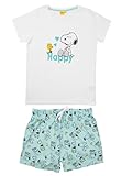 The Peanuts Schlafanzug für Damen Snoopy - Happy Pyjama Set Kurzarm...