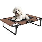 PawHut Erhöhtes Hundebett klappbar Haustierbett, Outdoor Hundeliege mit...