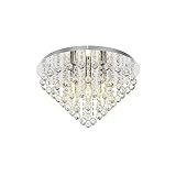 Lindby Kristall Look Deckenleuchte Metall Acryl, Deckenlampe rund 5 flammig...