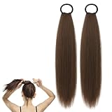 Echthaar Zopf, Pferdeschwanz Haarteil Echthaar, 2 Natürliche...
