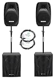 Pronomic 218S-215A Aktive PA-Anlage - aktives PA-Set mit 2X 18-Subwoofer...