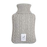 Öko 100% Kaschmir Wärmflasche gestrickt Bauchflasche Zopfmuster