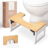 BENKSTEIN Toilettenhocker Erwachsene - Toilettenhocker Holz - Klohocker...