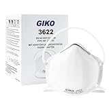 GIKO FFP2 Staubmaske 10 stück weiß FFP2 Masken – Einweg-Atemschutzmaske...