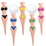 Colexy Golf Tees Lustig Dame Bikini 5 Stücke 76 mm/ 3 Zoll Lustig Golf...