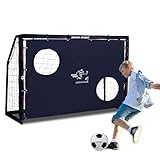 ZERRO Fussballtor mit Torwand 180cm Fußballtor, für Erwachsene Kinder zum...