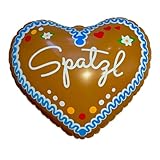 aufblasbares Viynl Herz 'SPATZL' Lebkuchenherz Design 50cm...
