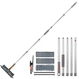 Tendak Fensterwischer mit Teleskopstiel, 3 in 1 Professioneller...