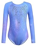 trudge Kinder Turnanzug Gymnastikanzug Mädchen Leotard Langarm Ärmellos...