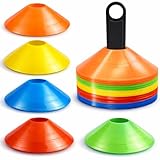 ATHLEJOY 25x Slalom Hütchen - Fussball Markierungshütchen -...