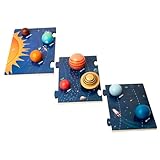 HANABASS 1 Satz Holz Puzzle für Planeten des Sonnensystems Lernspielzeug...