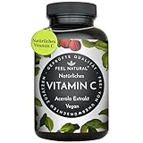 Acerola Kapseln - Natürliches Vitamin C hochdosiert - 180 vegane Kapseln...