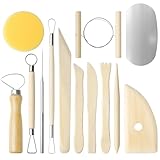 Kolamom 13 Stück Modellierwerkzeug Keramik Werkzeug DIY Kit, Sculpting...