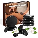 Hot Stones Massage Set, 14 Stück Steine Massagesteine aus Basalt Heiße...