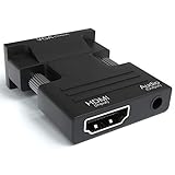 JAMEGA – HDMI auf VGA Adapter 1080P HDTV mit Audio Übertragung Konverter...