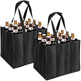 Tebery 2 Stück 12er Bottle Bag, Flaschentasche für 24 x 1.5 Liter...
