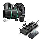 MARS HYDRO iFresh Rohrventilator 150mm, iHub-Pro, 10AC Power Strip Kit,...