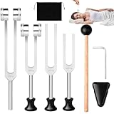Stimmgabel Set (128Hz/256Hz/512Hz/1024Hz) Stimmgabel Aluminiumlegierung...