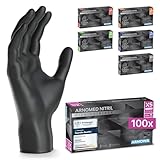 ARNOMED Einweghandschuhe 100 Stück/Box, XS, Schwarze...