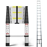 Teleskopleiter aus Aluminium, leicht, zusammenklappbar, mit rutschfesten...