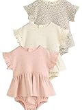 NEXT Baby-Strampler mit Röckchen im 3er-Pack Animal Printed 6 Monate