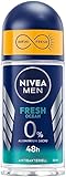 NIVEA MEN Fresh Ocean Deo Roll-On, Deo ohne Aluminium (ACH) mit 48h Schutz,...