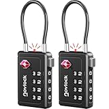 TSA Schlösser mit Öffnungsanzeige – Kofferschlösser mit 4-stelligem...