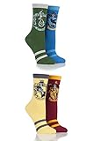 Harry Potter SOCKSHOP Damen 4 Paar Haus Abzeichen Socken - Sortiert 36-41