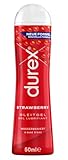 Durex Gleitgel Strawberry – Wasserbasiertes Erdbeer-Gleitmittel für...