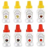 Wedhapy 8 Stück Mini-Quetschflaschen für Gewürze 25 ml Leere...