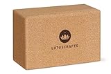 Lotuscrafts® Yoga Block Kork 2er Set oder Yoga Block Kork einzeln,...