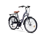 26' Zoll Alu City Bike Mädchen Fahrrad Aluminium Shimano 21 Gang RH 44cm