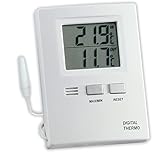 TFA Dostmann Digitales Innen-Außen-Thermometer, funktionales Display,...