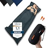 SEESCHWALBE Hüttenschlafsack Baumwolle Ultraleicht atmungsaktiv,...