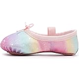 Mädchen Ballettschuhe Ballettschläppchen Glitter Ballett Tanzschuhe Leder...