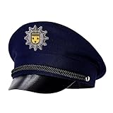 Widmann 03186 - Polizeimütze für Erwachsene, dunkelblau, Polizeihut,...
