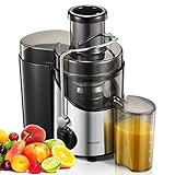 HOUSNAT Entsafter Gemüse und Obst, Max 800W Juicer Machine aus Edelstahl...