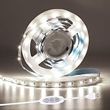 MUSUNIA USB LED Strip 5V 2M kaltweiß 6000K Dimmbar TV LED...