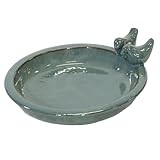 colourliving | Vogeltränke Winterfest rund 30 cm | Noble Keramik glasiert...