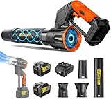 Akku-Laubbläser, 2-In-1 Laubgebläse Bürstenlos mit 2x6.0Ah Akkus,Leaf...