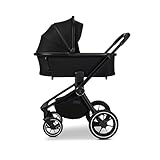 MOON RESEA+ onyx, Kombi-Kinderwagen Edition+, mit Wanne und Sportwagen...