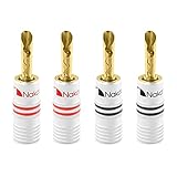 Nakamichi 24K vergoldeter Bananenstecker 12 AWG - 18 AWG Gauge Größe 4mm...